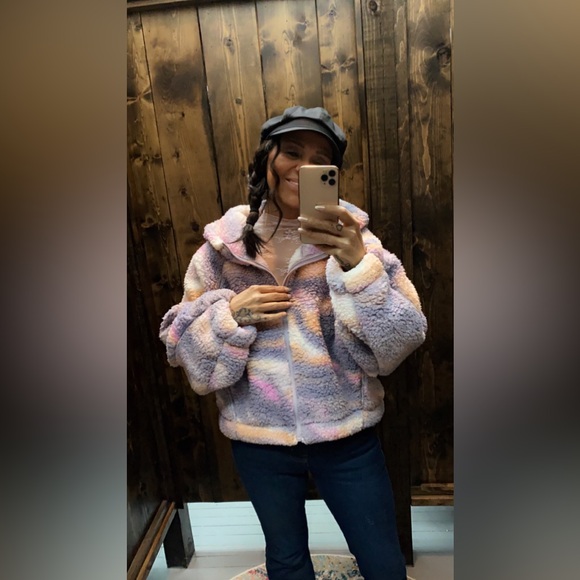 Sherpa Zip Up Hoodie - Picture 4 of 8